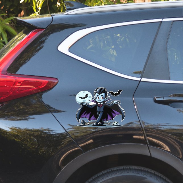 Pegatina Vampión de Halloween, caprichoso (Lado del coche)