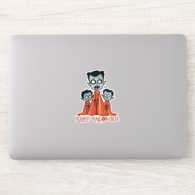 Pegatina Vampire Dad y dVampire kids (Ordenador)