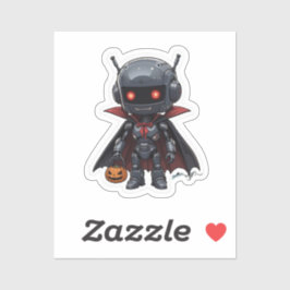 Pegatina Vampire Robot Vinyl Cute Halloween Sci-Fi