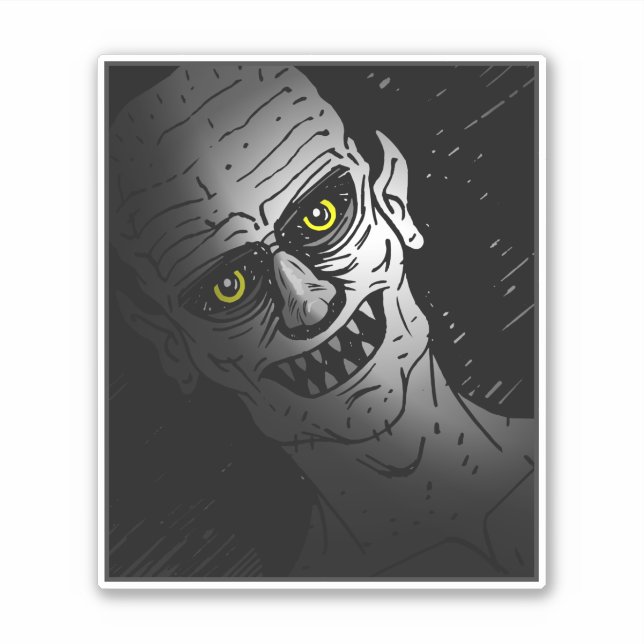 Pegatina Vampiro de Halloween (Anverso)