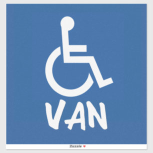Pegatina Van con discapacidad