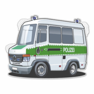 Pegatina Van de la policía personalizado