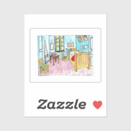 Pegatina Van Gogh Bedroom tribute painting by me.