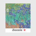 Pegatina Van Gogh Irises. Impresionismo floral vintage azul<br><div class="desc">Van Gogh pegatina "Irises". El arte del impresionismo floral azul.</div>