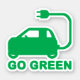 Pegatina Van los coches eléctricos de la impulsión verde (Anverso)