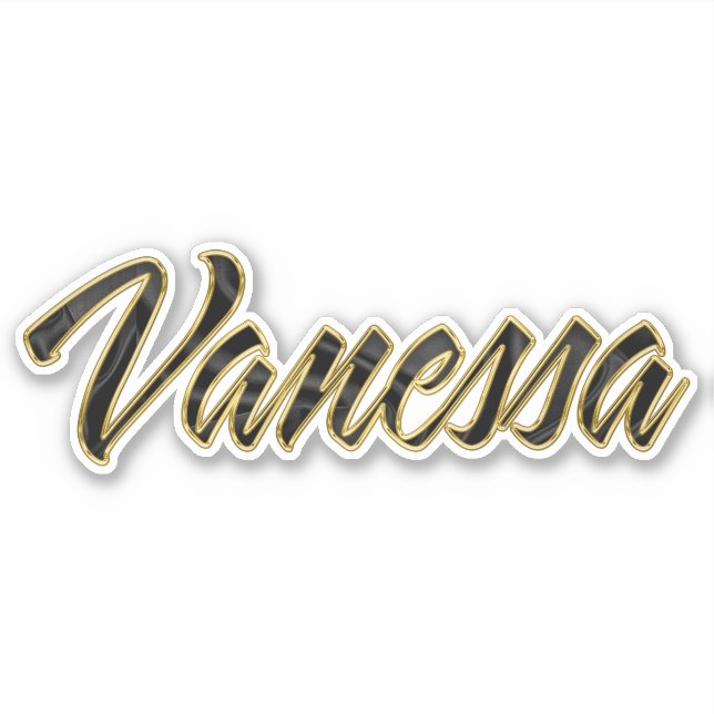 Pegatina Vanessa black gold Lettering Aufkleber Sticker (Anverso)