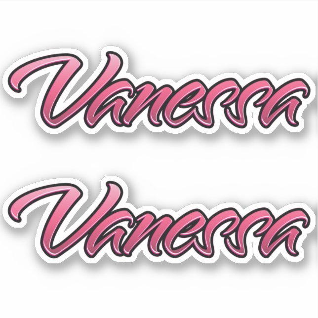Pegatina Vanessa faded pink Aufkleber Sticker Stickerset (Anverso)