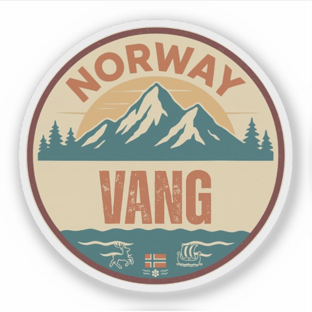 Pegatina Vang, Noruega Norge (Anverso)