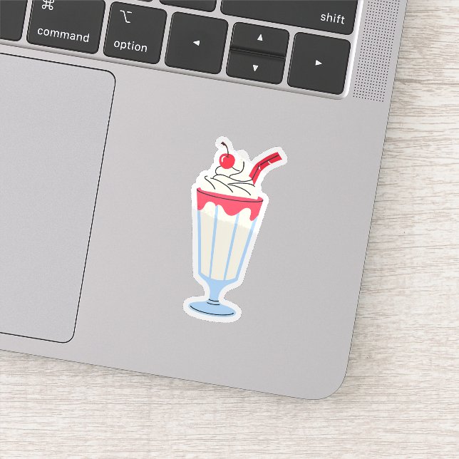 Pegatina Vanilla Cherry Milkshake (Detalle)