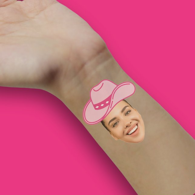 Pegatina Vaquera Disco Rosa Cara de Novia Personalizable Ma (Subido por el creador)