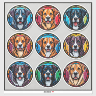 Pegatina Varias Razas de Perros