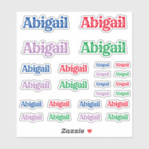 Variedad de tamaños del Nombre Abigail