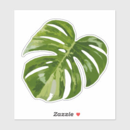 Pegatina Variegated Monstera Sticker – Clear Cut Leaf