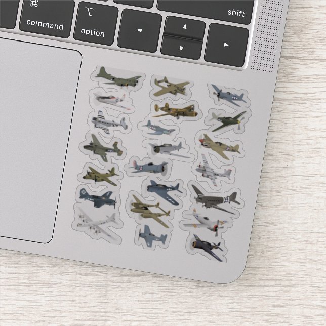 Pegatina Varios aviones estadounidenses de la Segunda Guerr (Detalle)