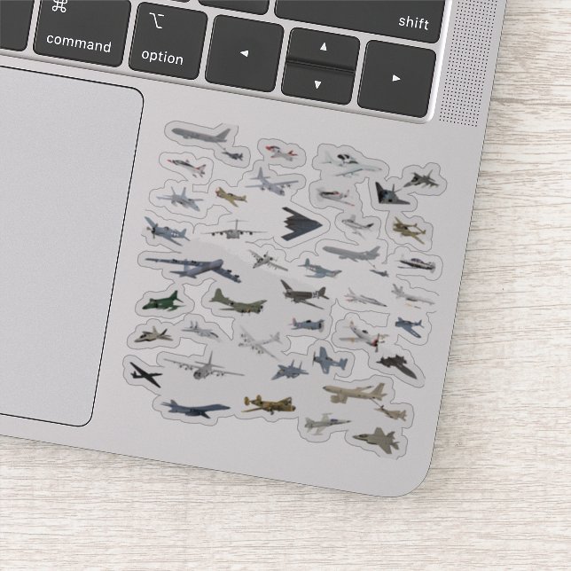 Pegatina Varios aviones militares estadounidenses (Detalle)