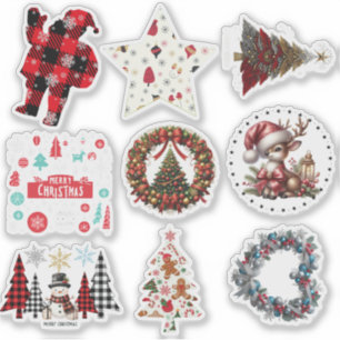 Pegatina Varios Stickers de Regalos de Navidad