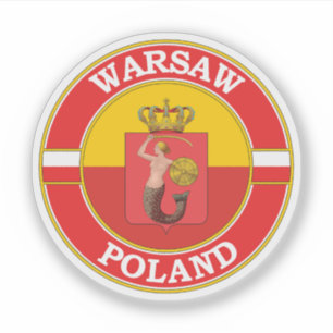 Pegatina Varsovia Polonia Circle Emblem