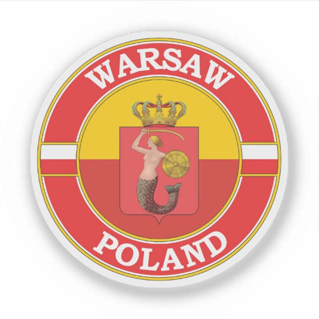 Pegatina Varsovia Polonia Circle Emblem (Anverso)