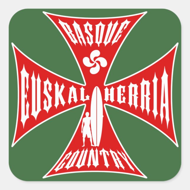 Pegatina Vasco de Surfing (Anverso)