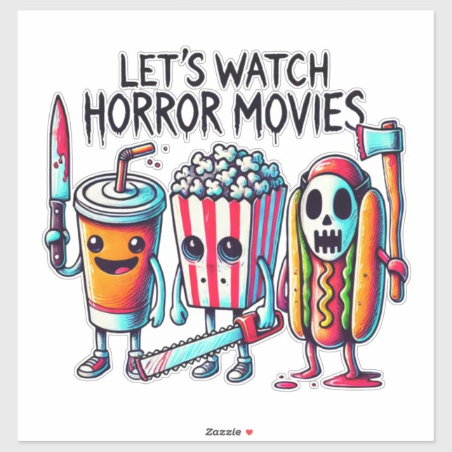 Pegatina Veamos Películas de Terror – Killer Snack Squad  (Hoja)