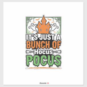 Pegatina Vector de diseño de cita de Halloween Hocus Pocus_