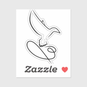 Pegatina vector de falcon de diseño de pájaro con logotipo