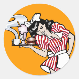 Pegatina Vector Pin-Up