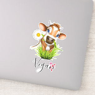 Pegatina Vegan Cow Animal Lover
