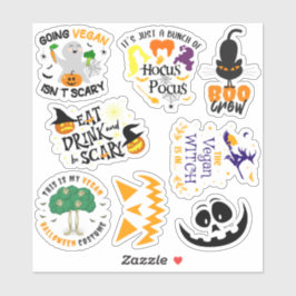 Pegatina Vegan Halloween