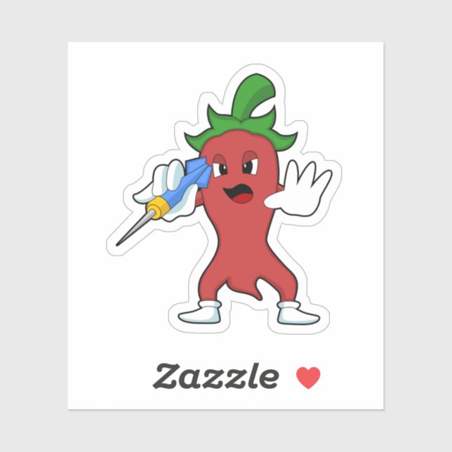 Pegatina Vegan Pepper en Darts con Dart.PNG (Hoja)