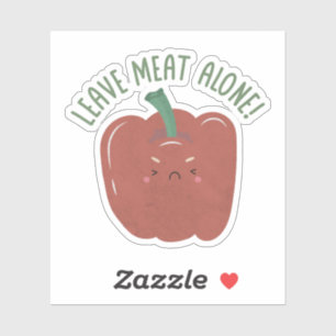 Pegatina Vegan Pun: Dejar la carne sola