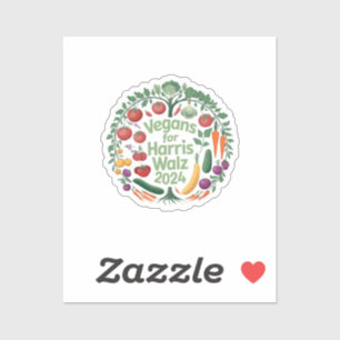 Pegatina Vegans para Harris Waltz 2024 Mostrar tu apoyo