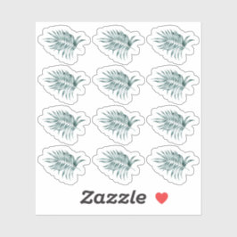 Pegatina Vegetación de hojas de palma tropical