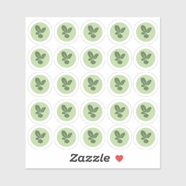 Pegatina vegetariano de 2 colores (Hoja)