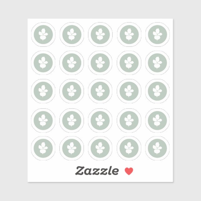 Pegatina vegetariano de elección de comida (Hoja)