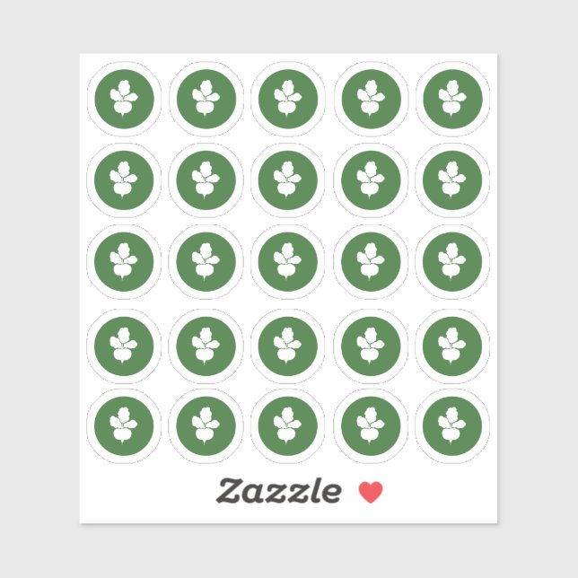 Pegatina vegetariano de elección de comida (Hoja)