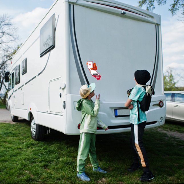 Pegatina Vehículo de mapas de estado de California Bigfoot  (Subido por el creador)