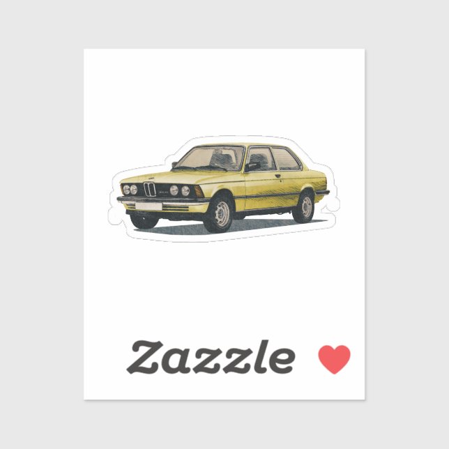 Pegatina Vehículo Vintage BMW (Hoja)
