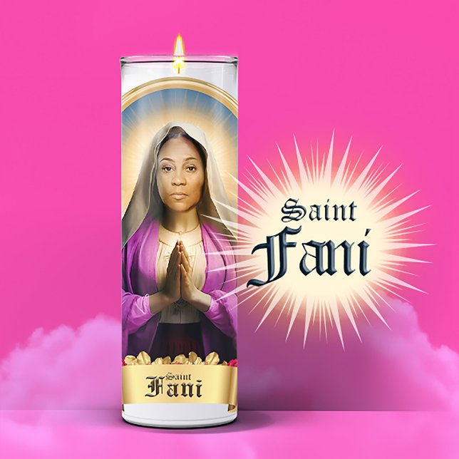 Pegatina Vela de la oración de Saint Fani Willis (Saint Fani Willis Devotional Prayer Candle Stickers and Gifts)