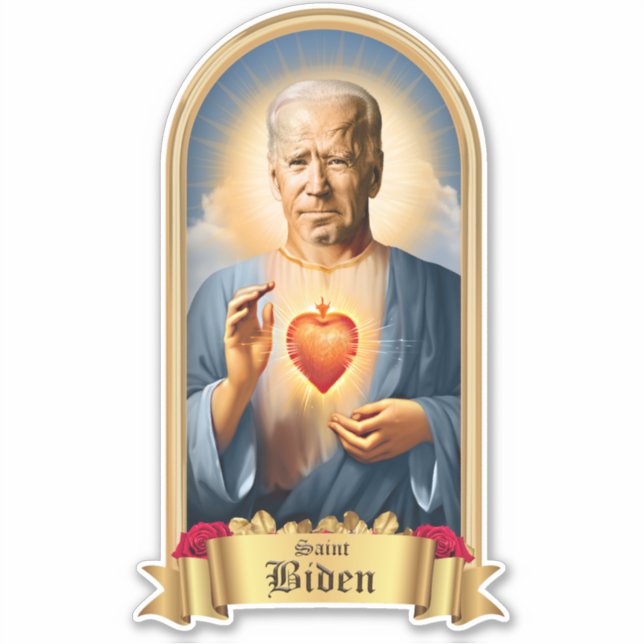 Pegatina Vela de la Oración de San Joe Biden (Anverso)