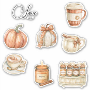 Pegatina Vela de Latte de Calabaza y Melocotón  