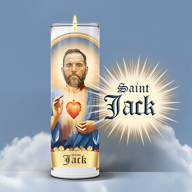 Pegatina Vela de oración de Saint Jack Smith (Saint Jack Smith Devotional Prayer Candle Stickers and Gifts)