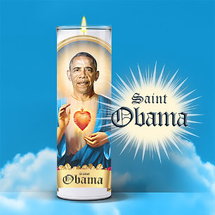 Pegatina Vela de oración de San Barack Obama