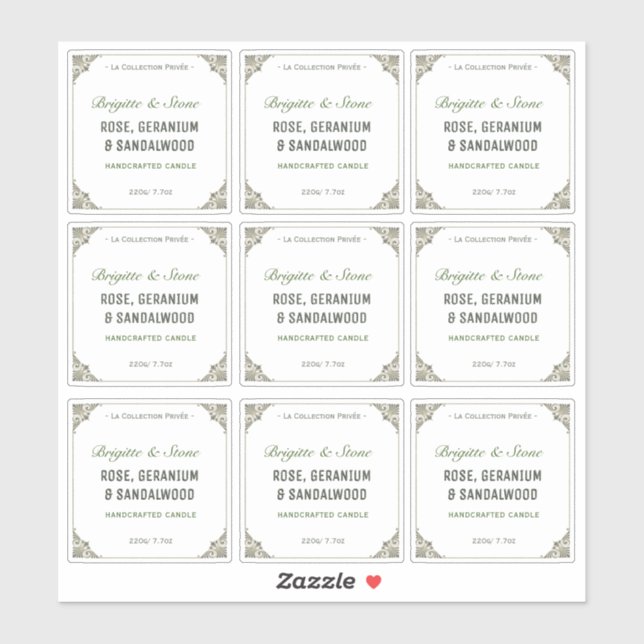 Pegatina Vela transparente de la colección privada manuscri (Hoja)