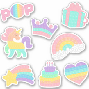 Pegatina ¡Ven a saltar! paquete de stickers para niñas pop 