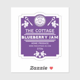 Pegatina Vendedor de mermelada de Blueberry