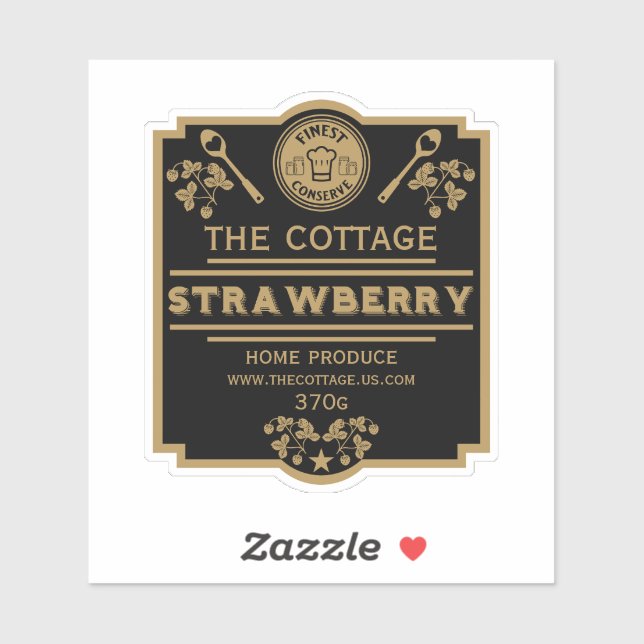 Pegatina Vendedor de mermelada de fresa (Hoja)