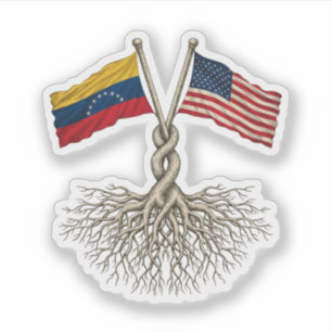 Pegatina venezolano-americano