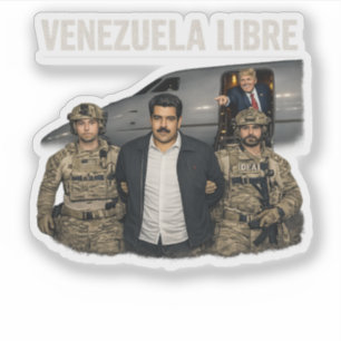 Pegatina Venezuela Libre Divertido Nicolas Maduro Capturado