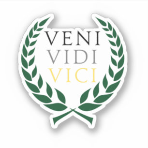 Pegatina Veni Vidi Vici de César